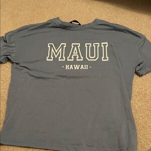 SHEIN Light Blue Crewneck Graphic Tee